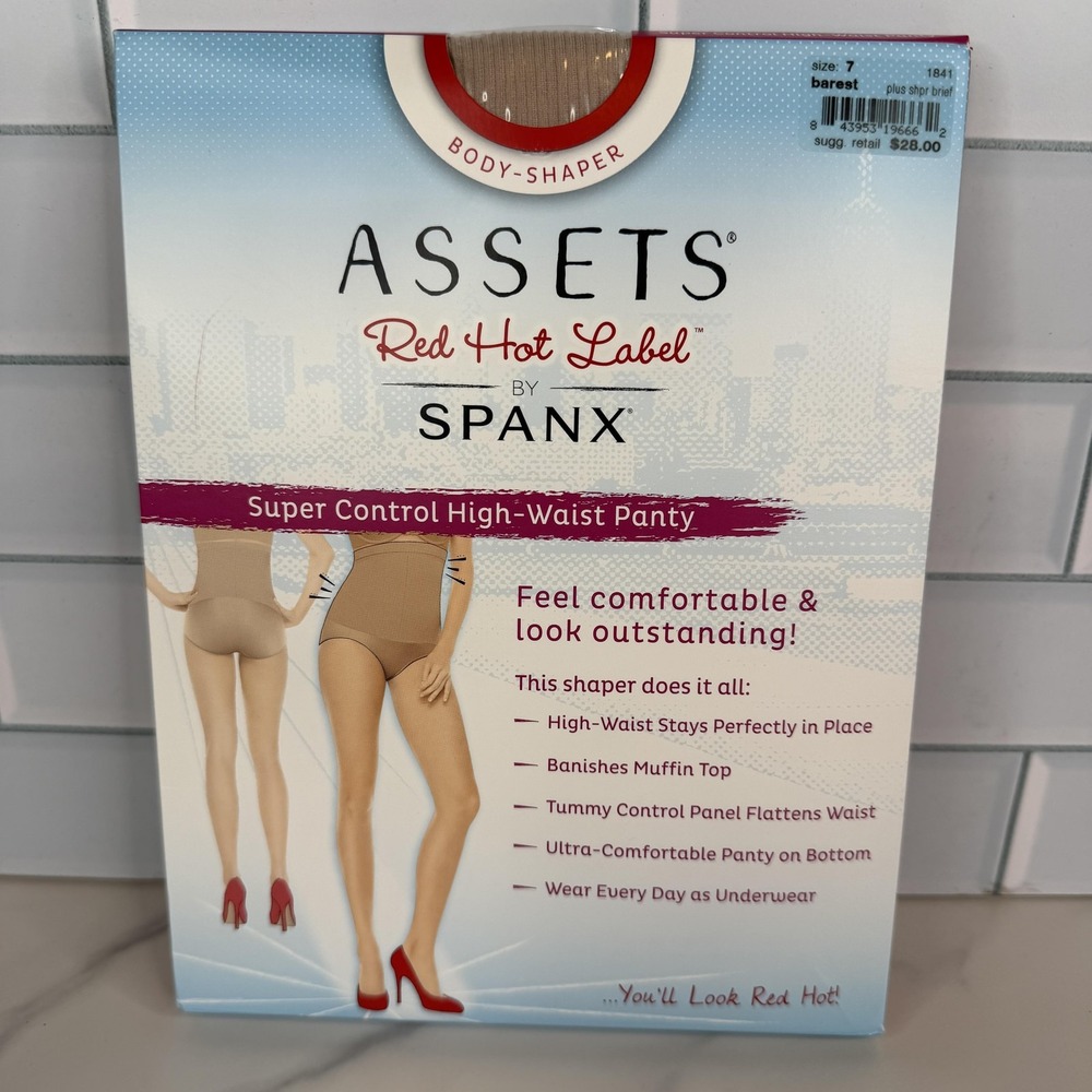 Assets Red Hot Label Spanx Shapewear Womens 7 Barest Super High Waist Panty